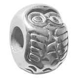 Berloque Pingente Corujinha Owl Aço Inox P/ Todas Pulseiras