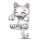 Berloque Prata 925 Pendente Pingente Gato Gatinho Pet O0091