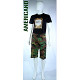 Bermuda Cargo Camuflada E Lisa - Fardas E Uniformes