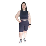 Bermuda Compressiva Anticelulite Cintura Alta Legging