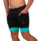 Bermuda De Compressão Para Corrida Masculina Com Bolso