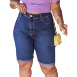 Bermuda Feminina Jeans C Lycra Plus