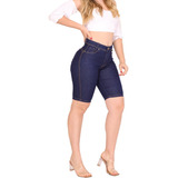 Bermuda Feminina Jeans Cintura Alta Kit