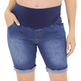 Bermuda Gestante E Pós-parto Jeans