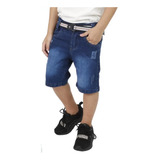 Bermuda Infantil Jeans Menino Short Regulador