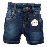 Bermuda Jeans Com Elastano E Ajuste