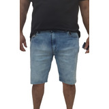 Bermuda Jeans Masculina Com Elastano Confortável