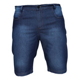 Bermuda Jeans Masculina Shorts C/ Elastano
