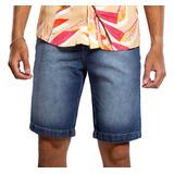 Bermuda Jeans Masculino Tradicional Bamborra -