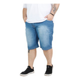 Bermuda Jeans Sarja Masculina Plus Size Tamanho Grande