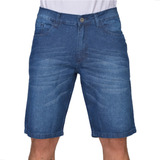 Bermuda Jeans Tradicional Clássica Leve Tecido