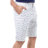 Bermuda Masculina Casual Estampada Sarja Elastano