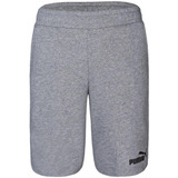 Bermuda Moletom Puma Essentials Shorts 10 Masculino - Cinza