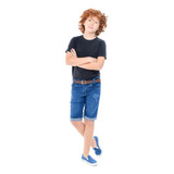 Bermuda Shorts Jeans Infantil Menino Com