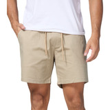 Bermuda Shorts Sarja Masculino Elatico Na