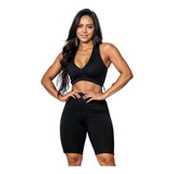 Bermuda Suplex Academia Fitness Feminino Cós Alto
