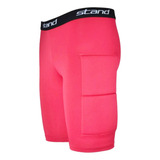 Bermuda Térmica Goleiro Infantil Acolchoada Vermelha Uv50+