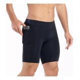 Bermuda Térmica Masculina C/ Bolso Corrida Academia Corrida