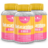 Betacaroteno 8.000 Ui (concentrado). Kit 3 Und. 360 Cápsulas