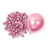 Bexiga Balão Metalizado Pequeno Rosa 25 Unidades N5