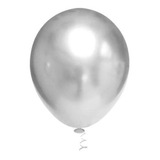 Bexiga Balões Metalizado Platino Nº 5