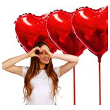 Bexiga Balões Namorados Coração  Suporte