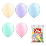 Bexiga/balões Candy Colors 9 Polegada Várias Cores São Roque