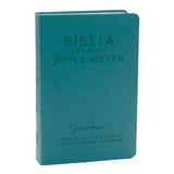 Bíblia De Estudo Joyce Meyer - Letra Grande Azul Tifany