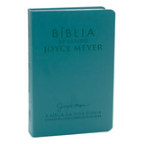 Bíblia De Estudo Joyce Meyer - Letra Grande Azul Tifany