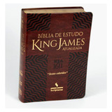 Bíblia De Estudo King James 1611 | Letra Gigante Com Mapas E Textos Coloridos | Marrom