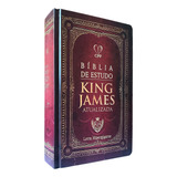 Bíblia De Estudo King James Mold. Vinho - Letra Hipergigante