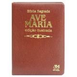 Bíblia Edição Ilustrada Luxo - Média - Marrom, De Vários Autores. Editora Ação Social Claretiana, Capa Mole Em Português, 2017