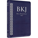 Bíblia King James Fiel 1611 Ultra Fina Luxo Azul 