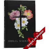 Bíblia Sagrada | Flores Cruz | Capa Dura | Letra Média