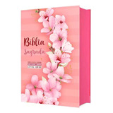 Bíblia Sagrada Arc Com Harpa Avivada E Corinhos Letra Jumbo Capa Dura Ramos Flores