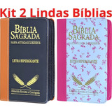 Bíblia Sagrada Do Casal Com Harpa E Corinhos - Kit 2 Bíblias