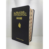 Bíblia Sagrada Estudo Pentecostal Média Harpa Couro Legitimo