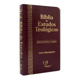 Bíblia Sagrada Estudos Teológicos Evangelica Grande Masculino Feminina Marrom Vinho Bordo Letra Gigante Almeida Revista E Corrigida Arc Luxo