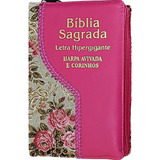 Bíblia Sagrada Evangélica Feminina/masculina Letra Hiper Gigante Com Harpa Almeida Revista
