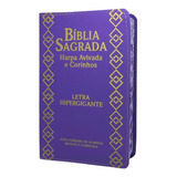 Bíblia Sagrada Flor Roxa Arc Harpa
