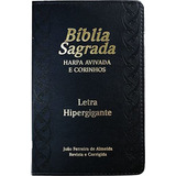 Bíblia Sagrada Hipergigante Capa Pu Luxo Com Índice E Harpa