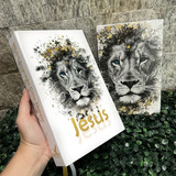Bíblia Sagrada Leão Jesus Branco Edifica