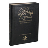 Bíblia Sagrada Letra Extragigante Com Índice - Capa Preta: Almeida Revista E Atualizada (ara) Com Letra Vermelha, De Sociedade Bíblica Do Brasil. Editora Sociedade Bíblica Do Brasil