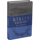 Bíblia Sagrada Letra Gigante Capa Couro Sintético Triotone Azul Almeida Revista E Atualizada (ara) De Sociedade Bíblica Do Brasil Em Português 2016