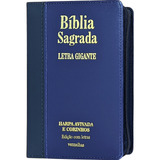 Bíblia Sagrada Letra Gigante Com Harpa Luxo 14x21cm - Preta