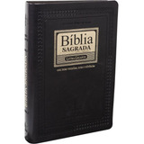 Bíblia Sagrada Letra Gigante Com Índice Digital - Couro Sintético Preta Nobre: Almeida Revista E Corrigida (arc) Com Letras Vermelhas, De Sociedade Bíblica Do Brasil. Editorial Sociedade Bíblica Do Br