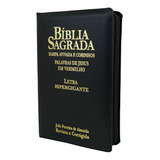 Bíblia Sagrada Letra Hiper Gigante Com Zíper E Harpa Cristã