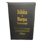 Bíblia Sagrada Letra Hiper Gigante Com Zíper E Harpa Cristã