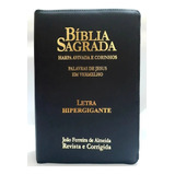 Bíblia Sagrada Letra Hiper Gigante Ziper E Harpa + Índice