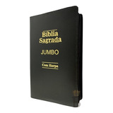 Bíblia Sagrada Letra Jumbo - Zíper Agenda - Preta - C/ Harpa